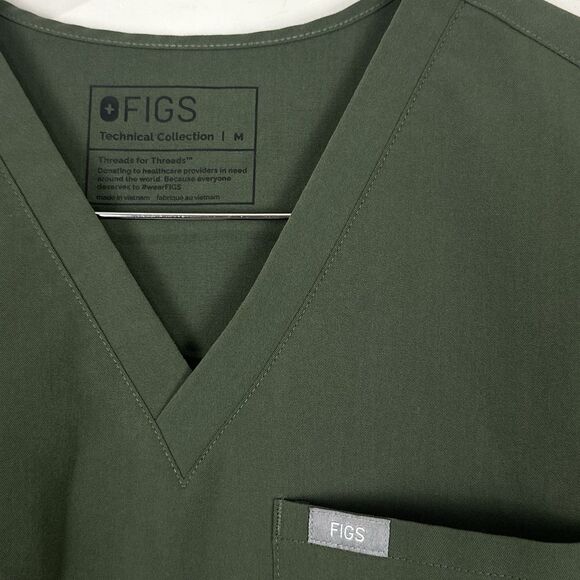 FIGS Limited Edition Moss Catarina Top Zamora Jogger Pant Scrub Set Size M/P - Picture 3 of 14